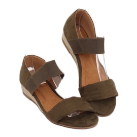 Sandales espadrilles vertes 9R71 Vert multicolore 3