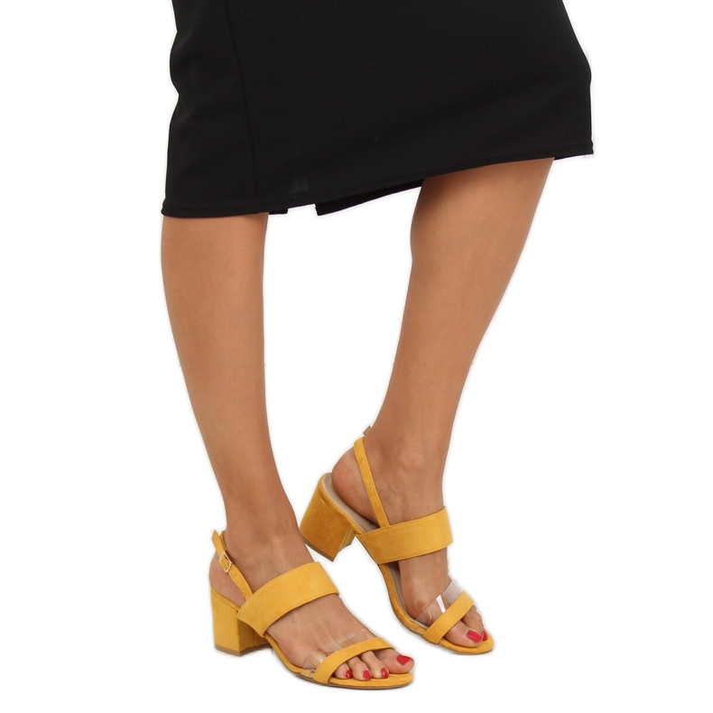 Sandales à talons jaunes 660-1 / SA-2 Jaune 1
