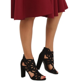 Bottines ajourées noires AT-0657-L Noir 1