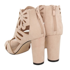 Boots ajourées beiges AT-0657-L Nude 3