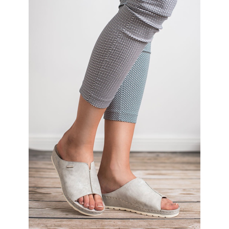 Goodin Chaussons dorés brun jaune 2