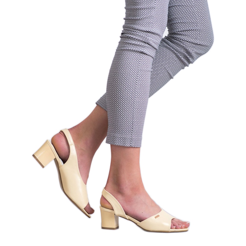 Goodin Sandales à enfiler élégantes jaune 2