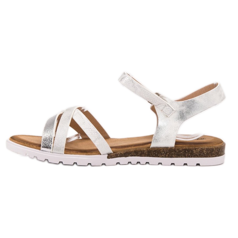 Bestelle Sandales décontractées blanc gris 1