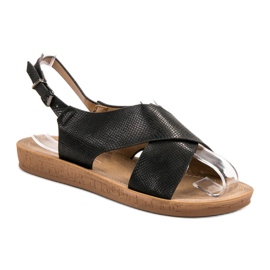 SHELOVET Sandales confortables noir 1