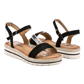 EXQUILY Sandales noires 1
