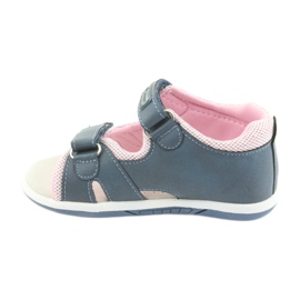 Sandales fille en jean American Club DR20 bleu rose 2