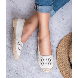 Mckeylor Espadrilles ajourées blanc multicolore 1