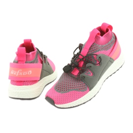 Chaussures enfant Befado 516X030 orange rose gris 4