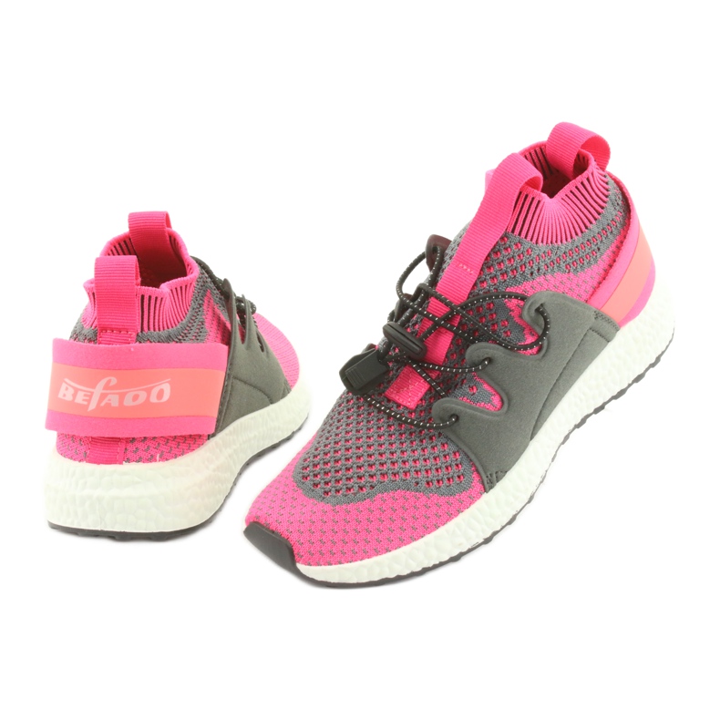 Chaussures enfant Befado 516X030 orange rose gris 4