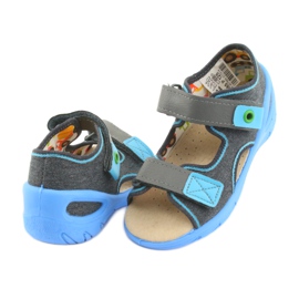 Befado chaussures pour enfants pu 065P125 bleu gris 3