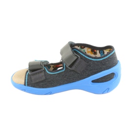 Befado chaussures pour enfants pu 065P125 bleu gris 2
