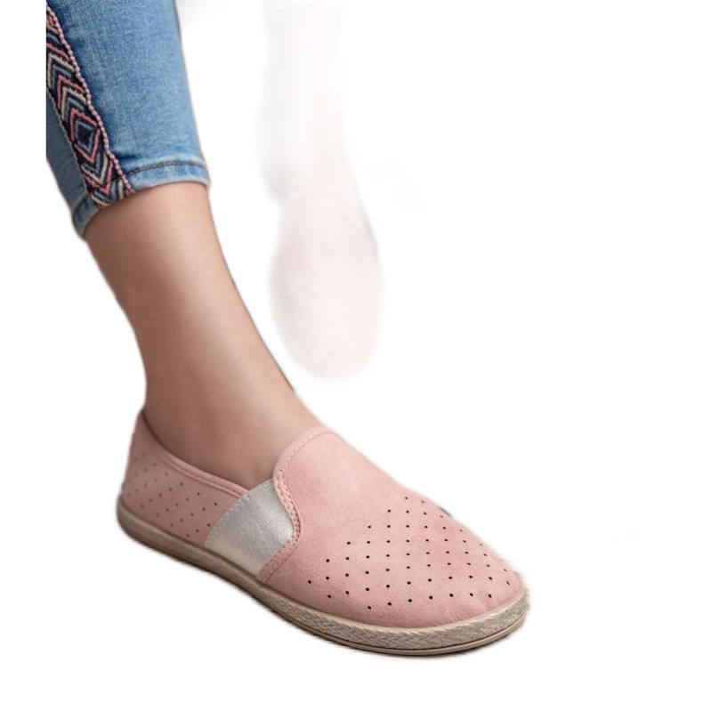 Mckeylor Slipons en daim rose 1