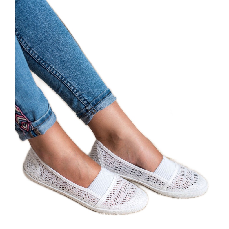 Mckeylor Ballerines textiles blanc 2