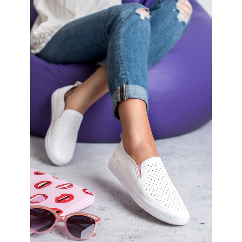 Mckeylor Slipons Ajourés blanc 1