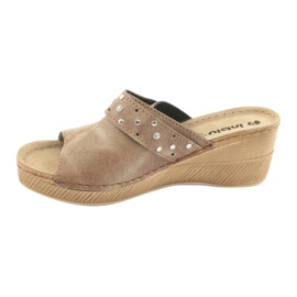 Chaussures compensées femme Inblu OS007 brun 2