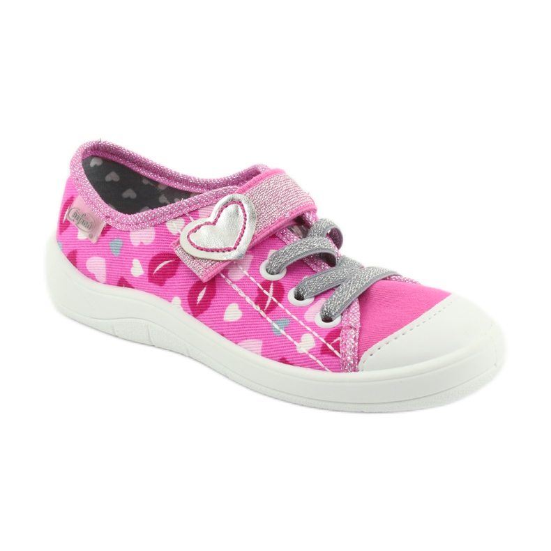 Chaussures enfant Befado 251X123 blanche rose gris 1