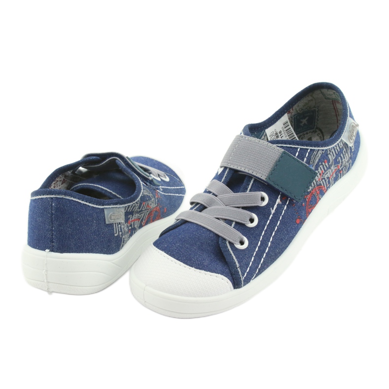 Chaussures pour enfants Befado 251Y116 blanc bleu marine 3