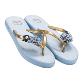 Ax Boxing Tongs Avec Fleurs bleu 5
