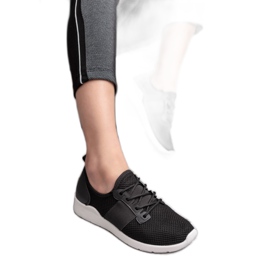 SHELOVET Chaussures de sport à enfiler le noir 1