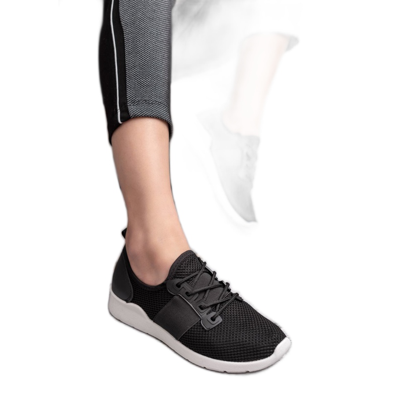 SHELOVET Chaussures de sport à enfiler noir 1