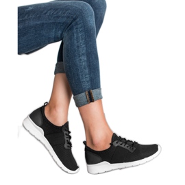 SHELOVET Chaussures de sport à enfiler le noir 2