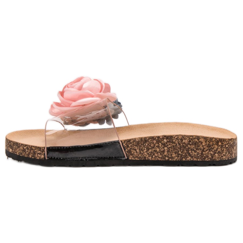 Super Me Pantoufles Avec Des Fleurs rose 1