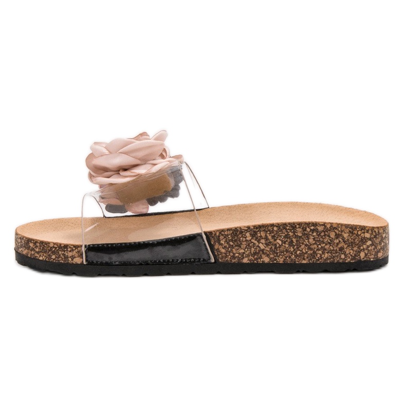 Super Me Pantoufles Avec Des Fleurs brun multicolore 2