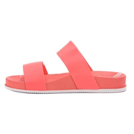 Laura Mode Pantoufles En Caoutchouc Corail rouge 4