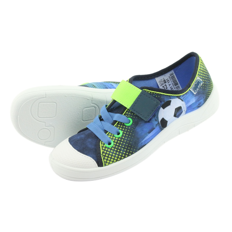 Chaussures pour enfants Befado 251Y121 bleu marine bleu vert 4