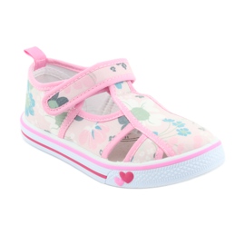 American Club Chaussures américaines chaussures pour enfants semelle intérieure en cuir velcro blanc bleu rose vert 1