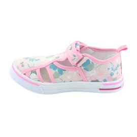 American Club Chaussures américaines chaussures pour enfants semelle intérieure en cuir velcro blanche bleu rose vert 2