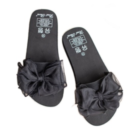 Best Shoes Pantoufles En Mousse Avec Un Noeud le noir 2