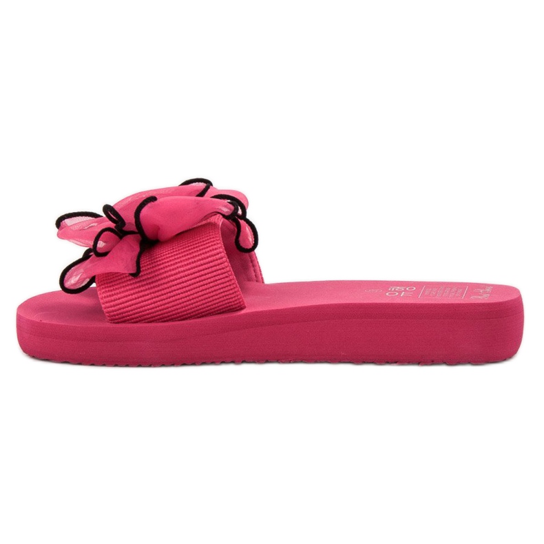 Best Shoes Pantoufles En Mousse Avec Un Noeud rose 1