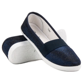 Renda Baskets à paillettes bleu marin bleu 2