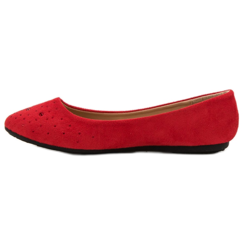 Renda Ballerines Avec Oxyde De Zirconium rouge 1