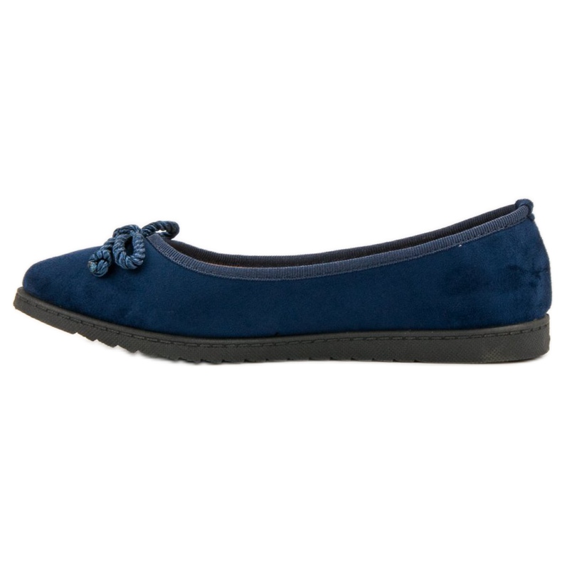Comer Ballerines en daim bleu 1