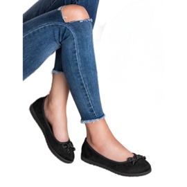 Comer Ballerines en daim le noir 2