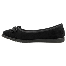 Comer Ballerines en daim le noir 5