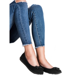 Comer Ballerines en daim le noir 1