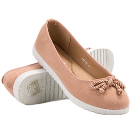 Comer Ballerines en daim rose 2