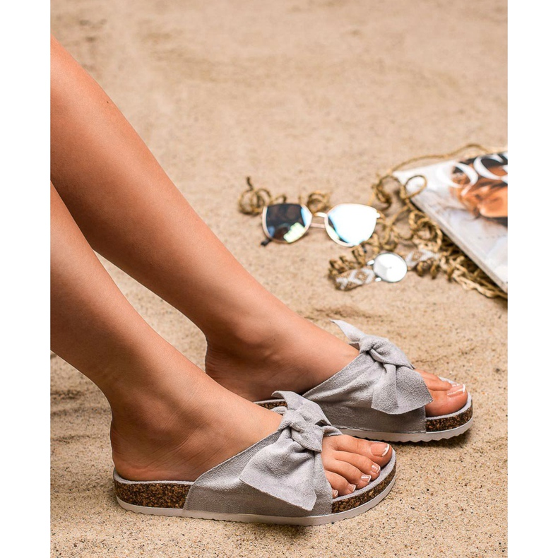 Diamantique Pantoufles Avec Noeud gris 2 Diamantique Pantoufles Avec Noeud gris 2