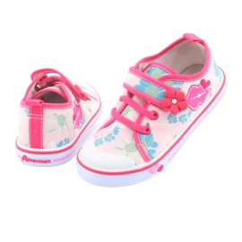 American Club Sneakers Mouth Semelle intérieure en cuir américain blanc brun rose 4