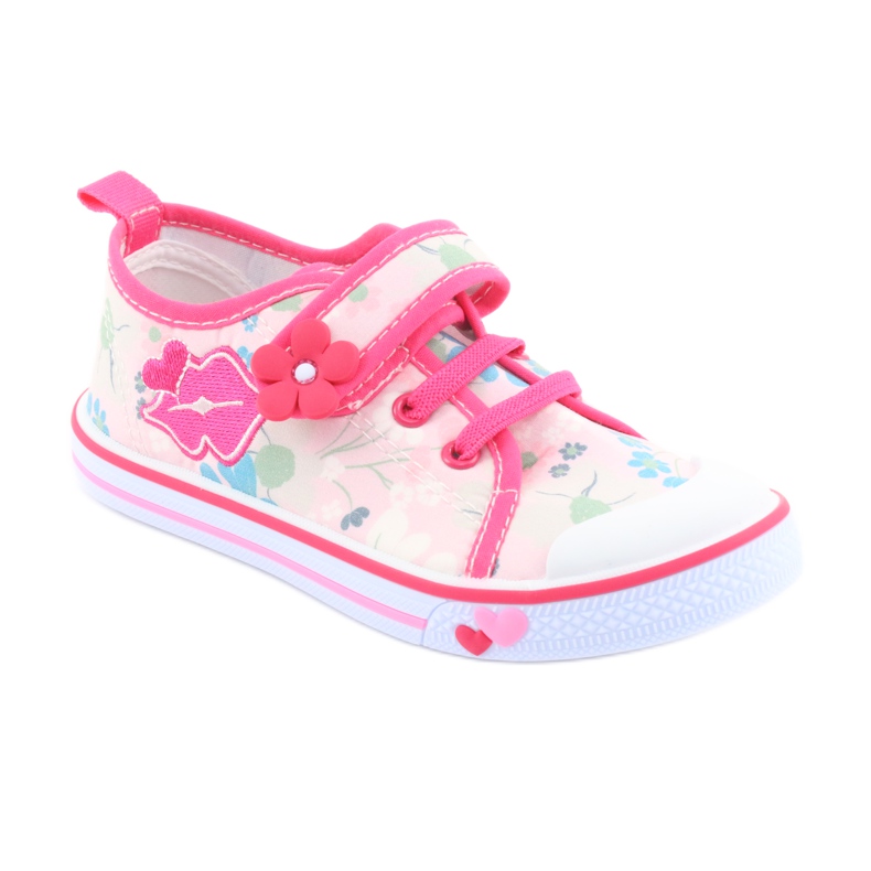 American Club Sneakers Mouth Semelle intérieure en cuir américain blanc brun rose 1
