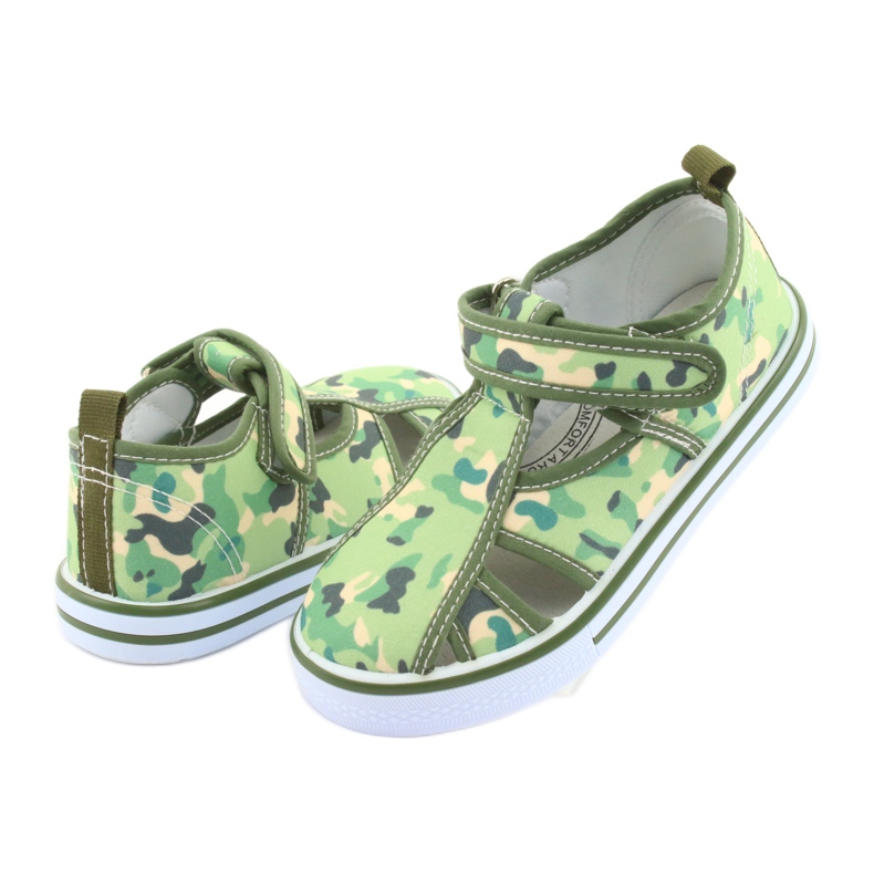 Chaussures pour enfants American Club avec velcro vert camo TEN 27/19 brun gris 4 Chaussures pour enfants American Club avec velcro vert camo TEN 27/19 brun gris 4