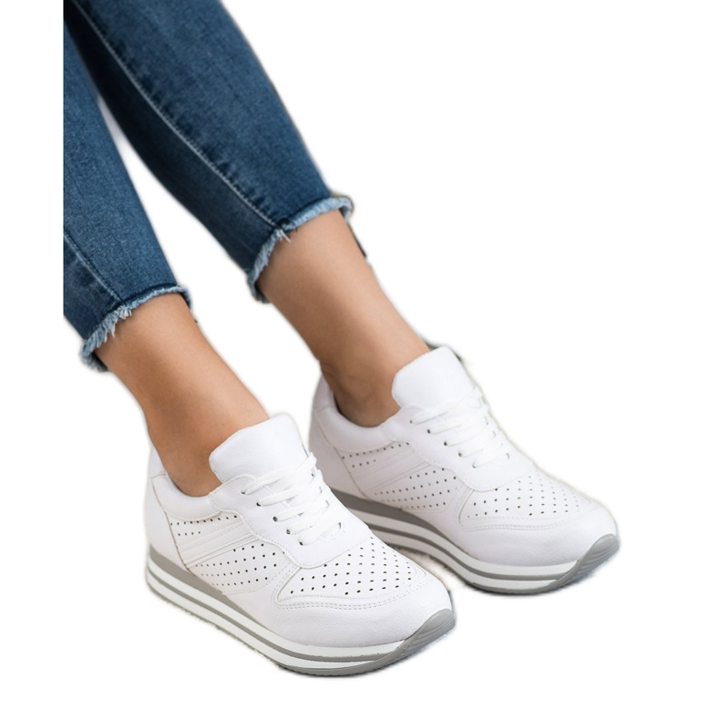 Kylie Chaussures de sport en cuir écologique blanc 2