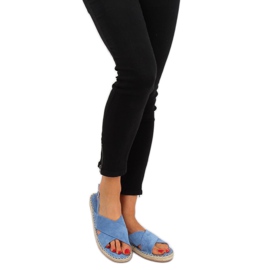 Sandales espadrilles bleues YJ-2M12 Bleu 2
