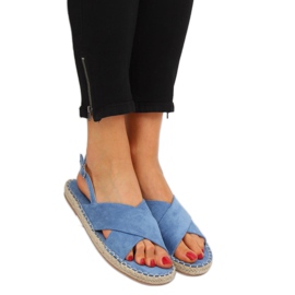 Sandales espadrilles bleues YJ-2M12 Bleu 3