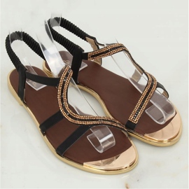 Sandales noires asymétriques GD4157 Noir le noir 1