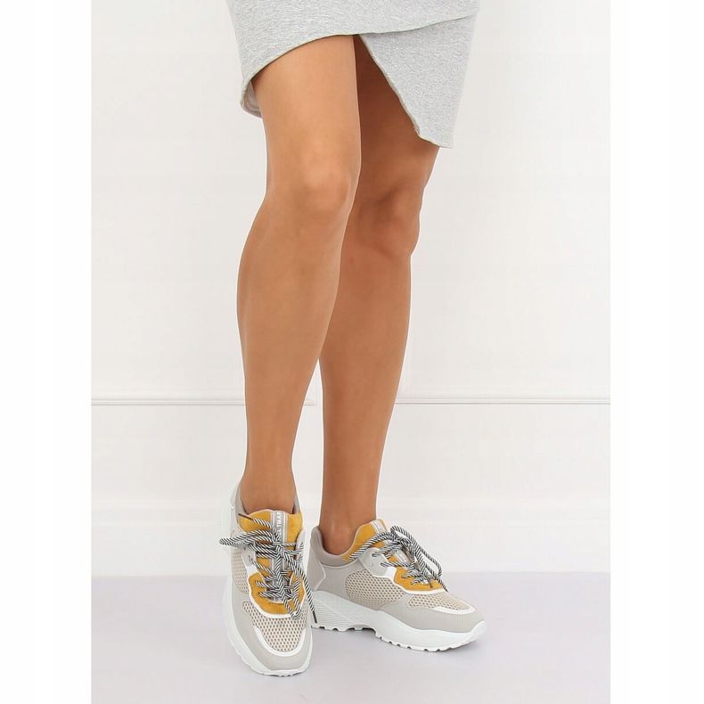 Gris BL170P Chaussures de sport jaunes 1