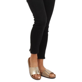 Chaussons dorés pour femmes PK44491 Or d'or 1